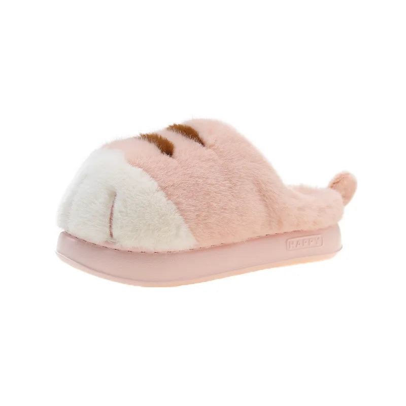 New cuddly panda shoes women's winter loafers slides slippers woman fluffy slip on shoes ladies animal warm fuzzy home slippers
