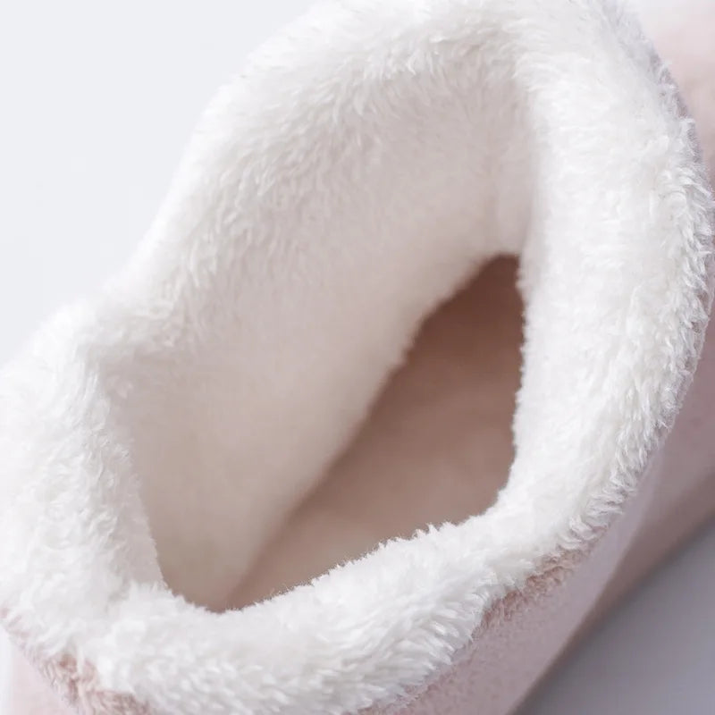 Men Indoor Slippers Warm Plush Winter Shoes Male Platform Snow Boots
