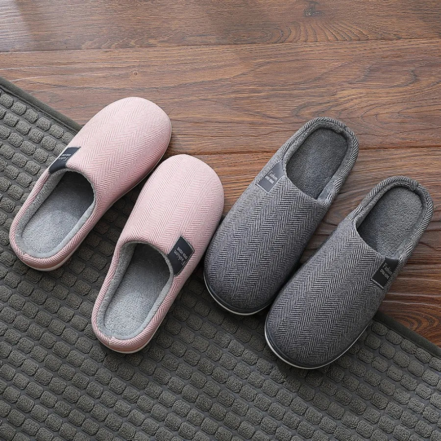 Winter Warm Fur Slippers for Men Women Couples House Non Slip Soft Shoes Comfort Flat Heel Home Indoor Bedroom Plush Slippers