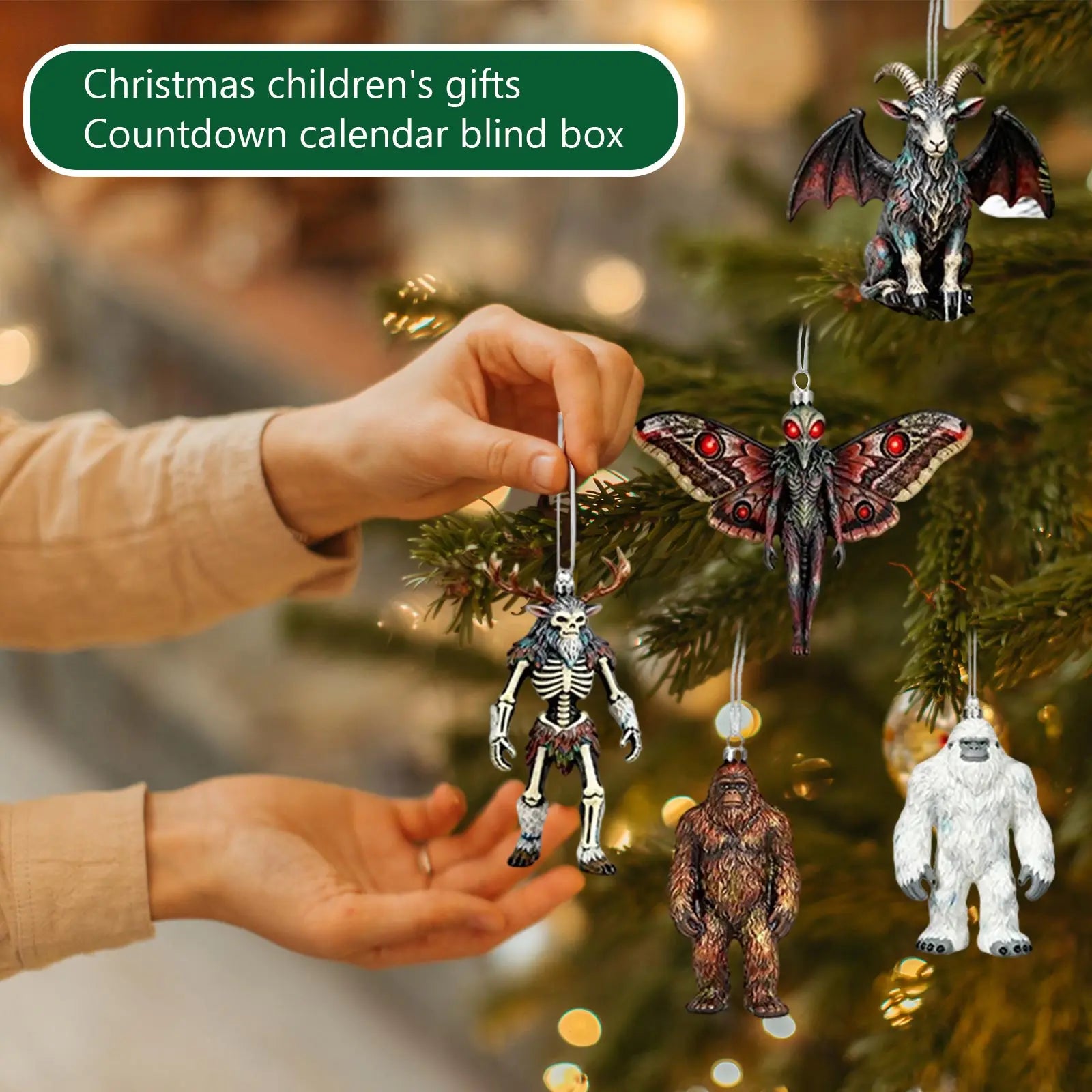 Mysteries of the Unknown, Cryptic 2D Acrylic Advent Calendar 2025, 24 Days of Monster Legends, Collectible Ornaments of Mythical