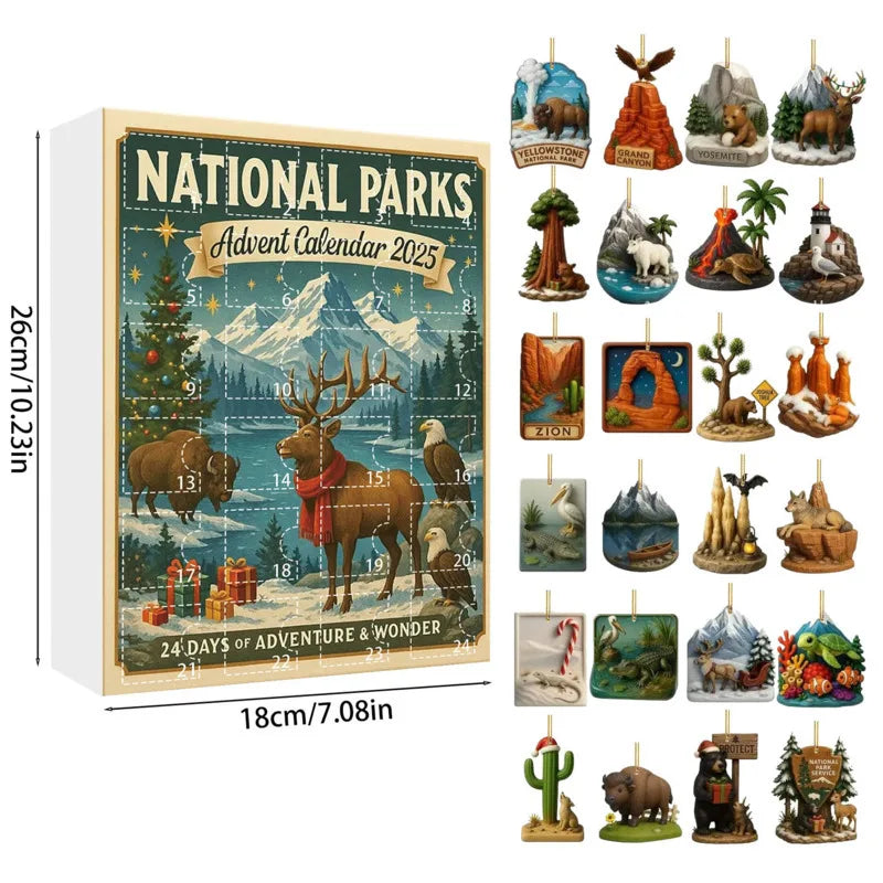 24Days National Parks Advent Calendar America’S Greatest National Parks Stopwatch With Timer Christmas Countdown Advent Calendar