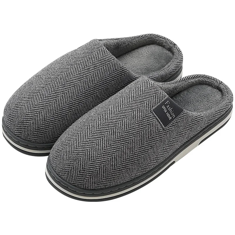 Big Size 48 49 Men Warm Home Slippers Winter Casual Shoes Women Soft Slides Couples Floor Slipper Indoor Bedroom Non Slip Flats
