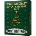 WWII Aircraft Advent Calendar 2025 with 24 2D Acrylic Unique Mini Warbirds Christmas Advent Calendar Gifts For Aviation Lovers