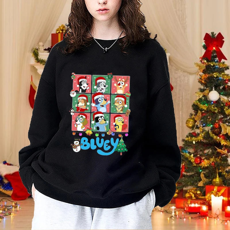 Cute Cartoon Anime Christmas Pullover Sweater Women's Fashion Long-Sleeve Christmas Sweatshirt Christmas Gift Apparel