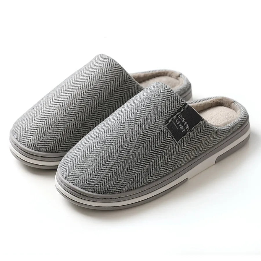 Winter Warm Fur Slippers for Men Women Couples House Non Slip Soft Shoes Comfort Flat Heel Home Indoor Bedroom Plush Slippers