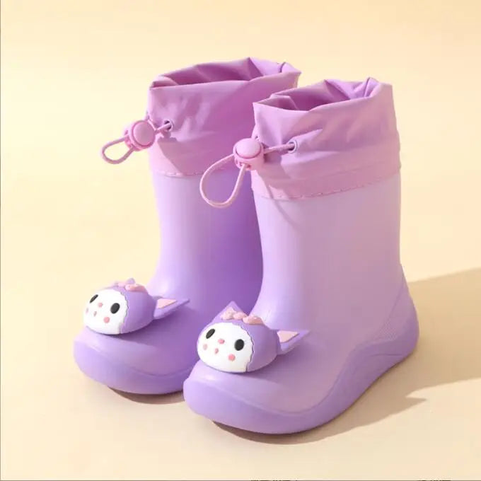 Newest Girl Rainboots Classic Waterproof Children's Shoes Kids Rain Boots Pvc Rubber Boots Kids Water Shoes Boy Rain Boots