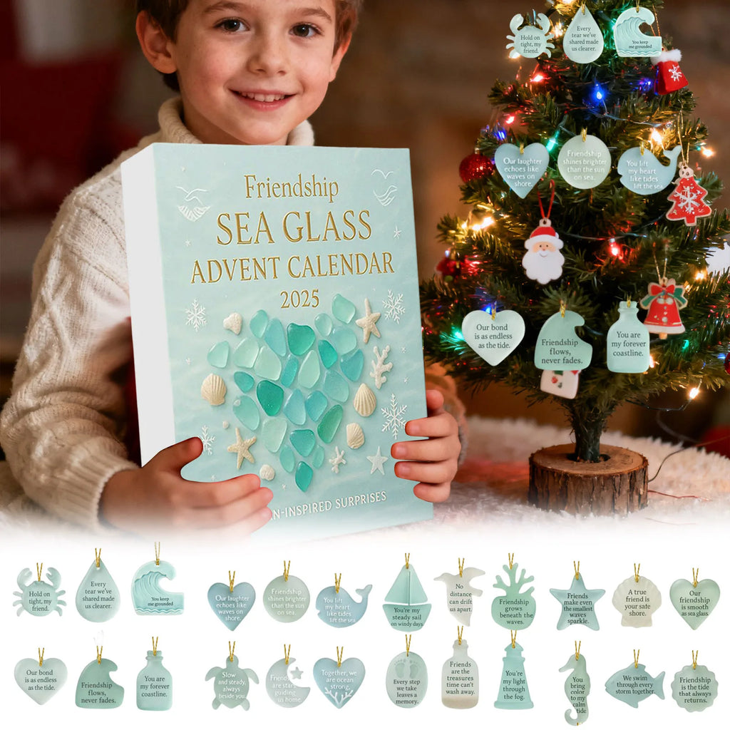Large Digital Timer Workout 2D Friendship Sea Glass Advent Calendar 2025 24 Days Christmas Countdown Calendar Watch for Kids