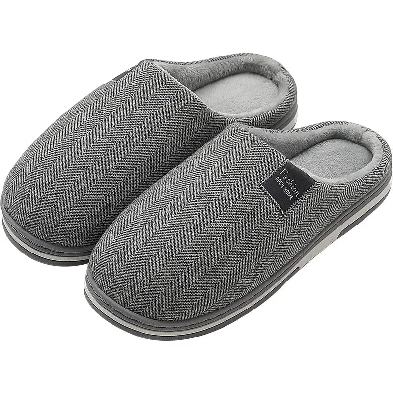 Big Size 48 49 Men Warm Home Slippers Winter Casual Shoes Women Soft Slides Couples Floor Slipper Indoor Bedroom Non Slip Flats