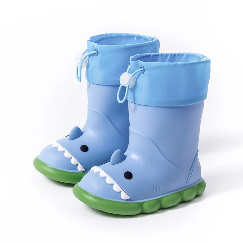 Rain Boots Kids Boy Waterproof Light and Handy Toddler Water Shoes for Girls Children sharks Rain Boots