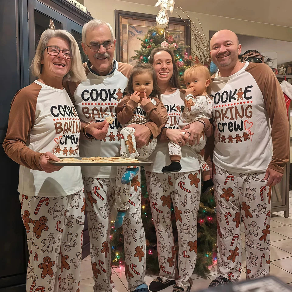 Cotton Mother Kids Family Matching Christmas Pajama Sets Letter Print Parent-child Brother Sister Look Sleepwear Couple Pyjamas