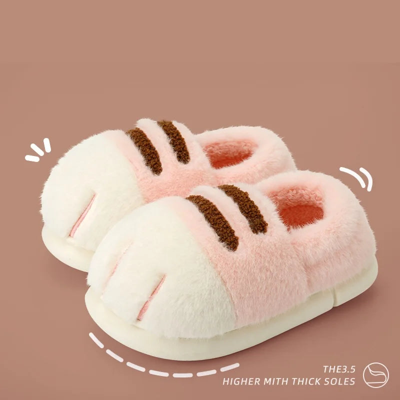 New cuddly panda shoes women's winter loafers slides slippers woman fluffy slip on shoes ladies animal warm fuzzy home slippers