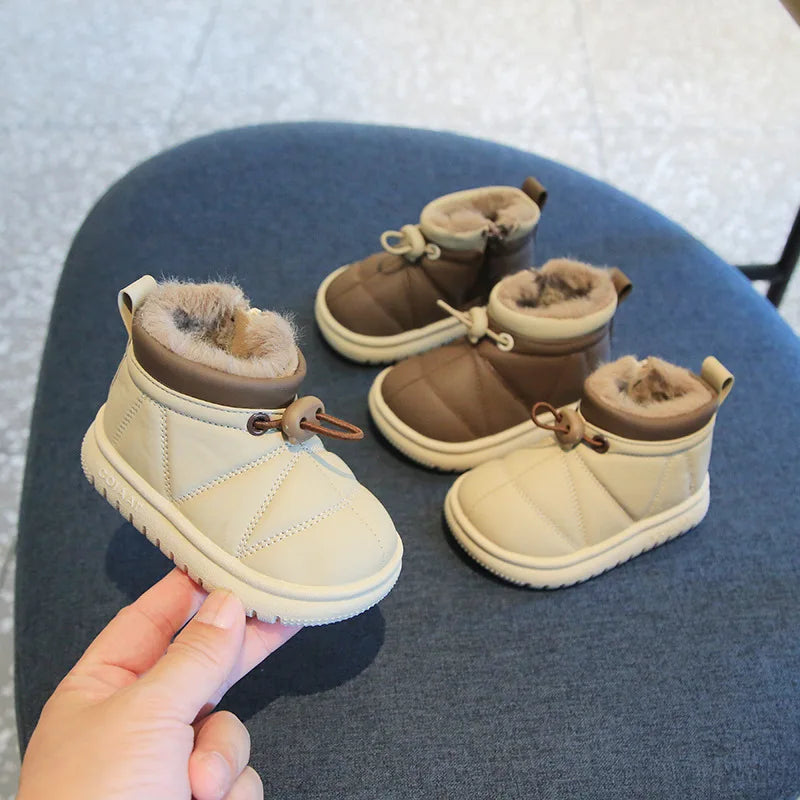 Fashion Baby First Walker 2025 Winter New High-quality Kids Snow Boots Comfort Non Slip Girls' Ankle Boots Soft Soled Boy Shoes