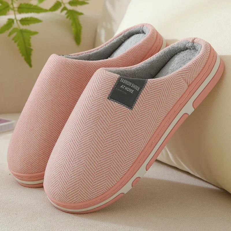 Big Size 48 49 Men Home Slippers Women Winter Warm Slides Casual Flurry Shoes Couples Indoor Non-slip Bedroom Comfort Flats