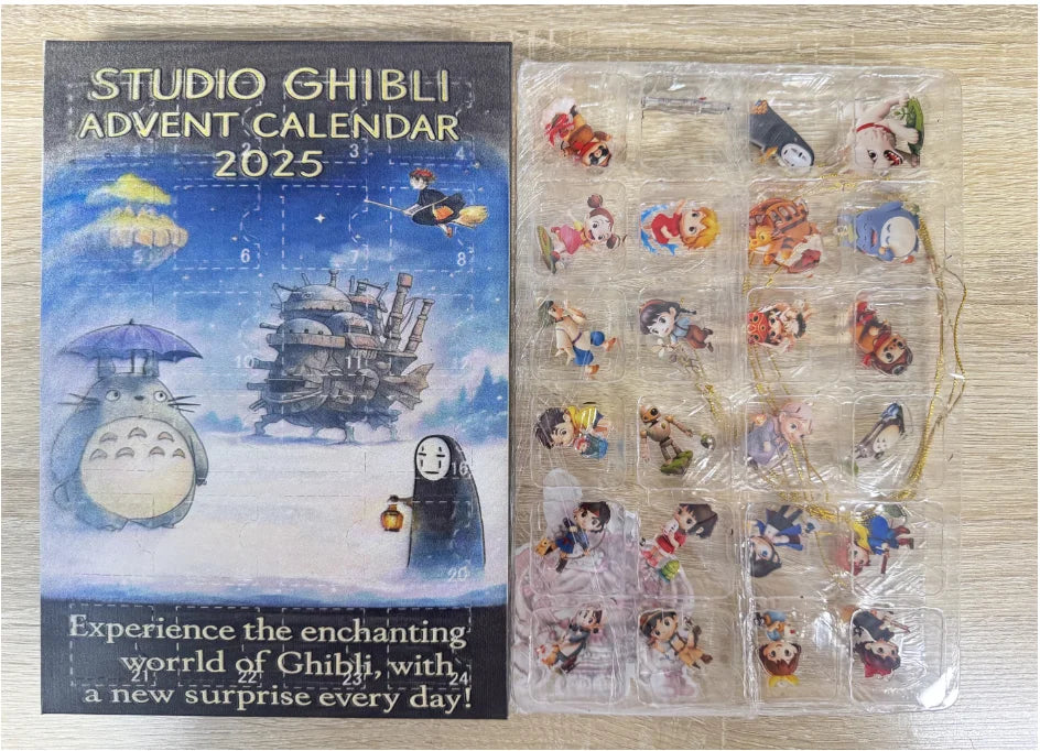 New Classic Studio Ghibli Anime Christmas Advent Calendar Toy Figure Collectible Items Animation Derivatives Cosplay Accessories