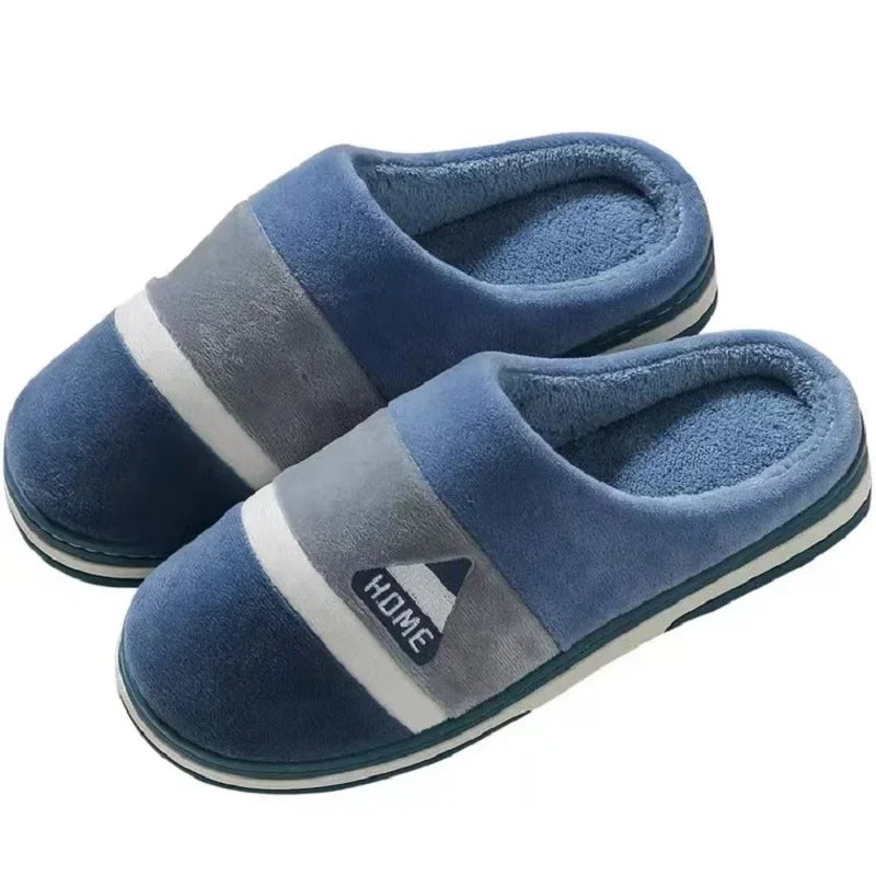 Big Size 48 49 Men Home Slippers Women Winter Warm Slides Casual Flurry Shoes Couples Indoor Non-slip Bedroom Comfort Flats