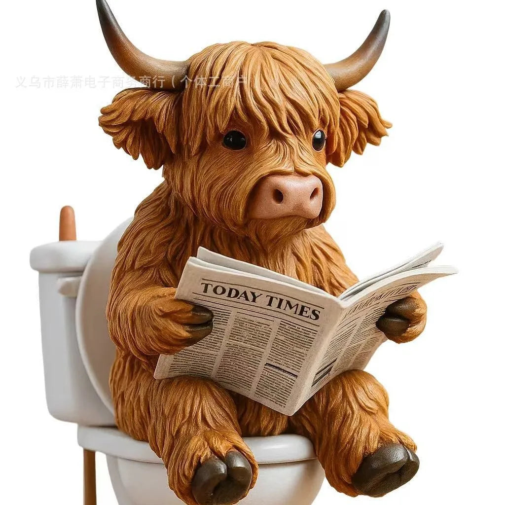 Highland Cow Advent Calendar 2025 Christmas Countdown Miniature Collectible Home Decoration Highland Cow Theme Gift