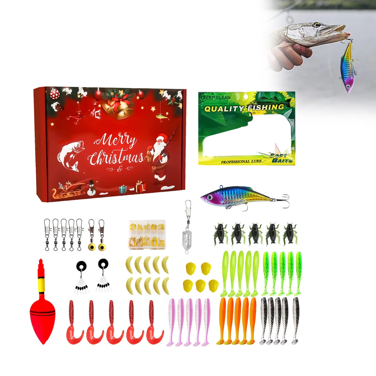 Bathroom Fan Timer Fishing Advent Calendar 2025 Adult Men Teen Boys Christmas Countdown Christmas Calendar Chocolate Countdown