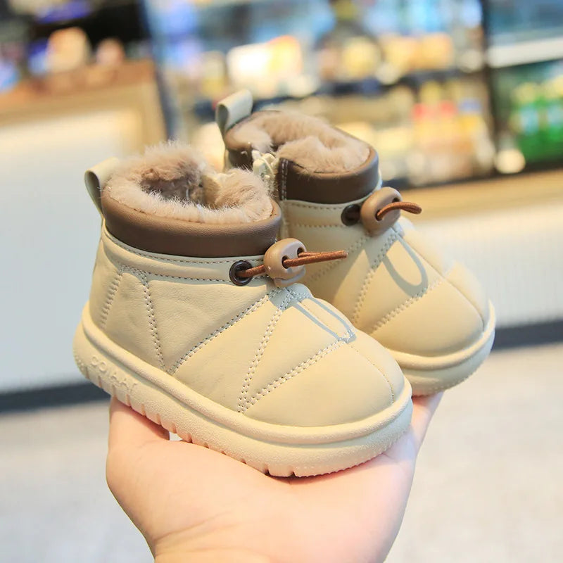 Fashion Baby First Walker 2025 Winter New High-quality Kids Snow Boots Comfort Non Slip Girls' Ankle Boots Soft Soled Boy Shoes
