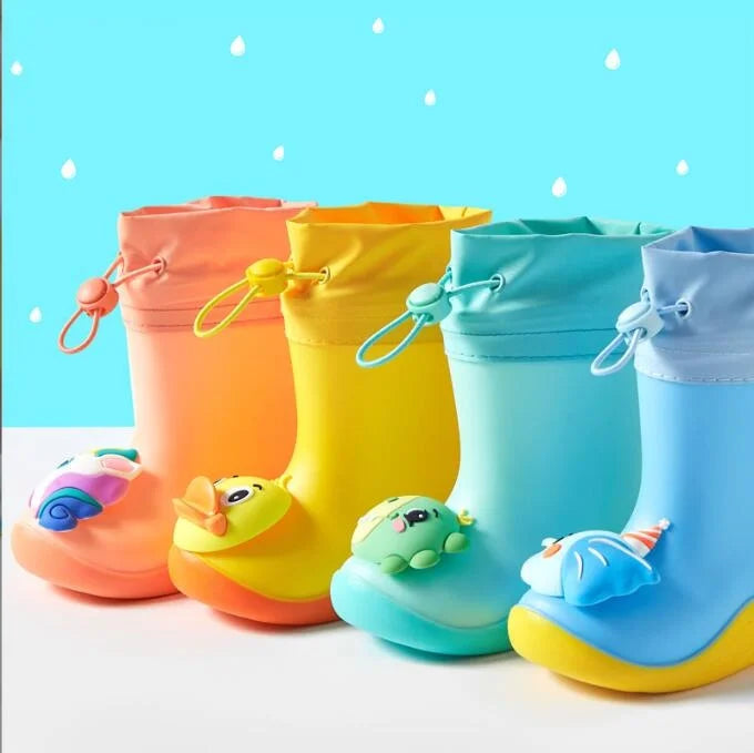 Newest Girl Rainboots Classic Waterproof Children's Shoes Kids Rain Boots Pvc Rubber Boots Kids Water Shoes Boy Rain Boots