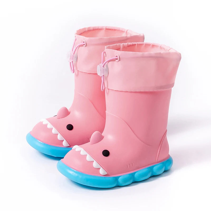 Rain Boots Kids Boy Waterproof Light and Handy Toddler Water Shoes for Girls Children sharks Rain Boots