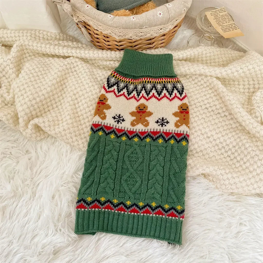 Elk Christmas Sweater For Small Dogs & Cats - Winter Warm Pet Clothes, Autumn/winter Holiday Apparel For Puppies, Christmas Outf
