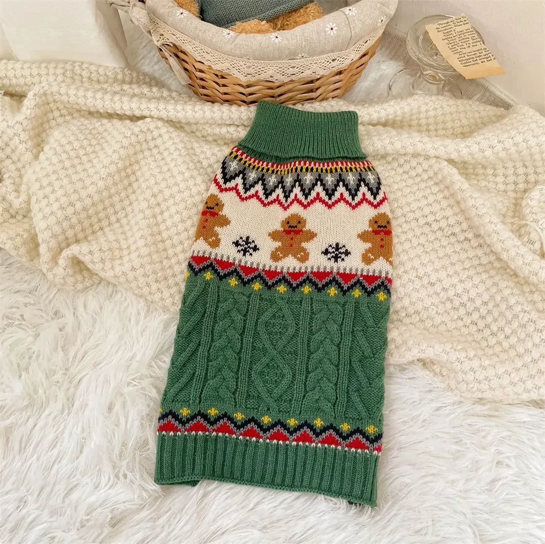 Elk Christmas Sweater For Small Dogs & Cats - Winter Warm Pet Clothes, Autumn/winter Holiday Apparel For Puppies, Christmas Outf