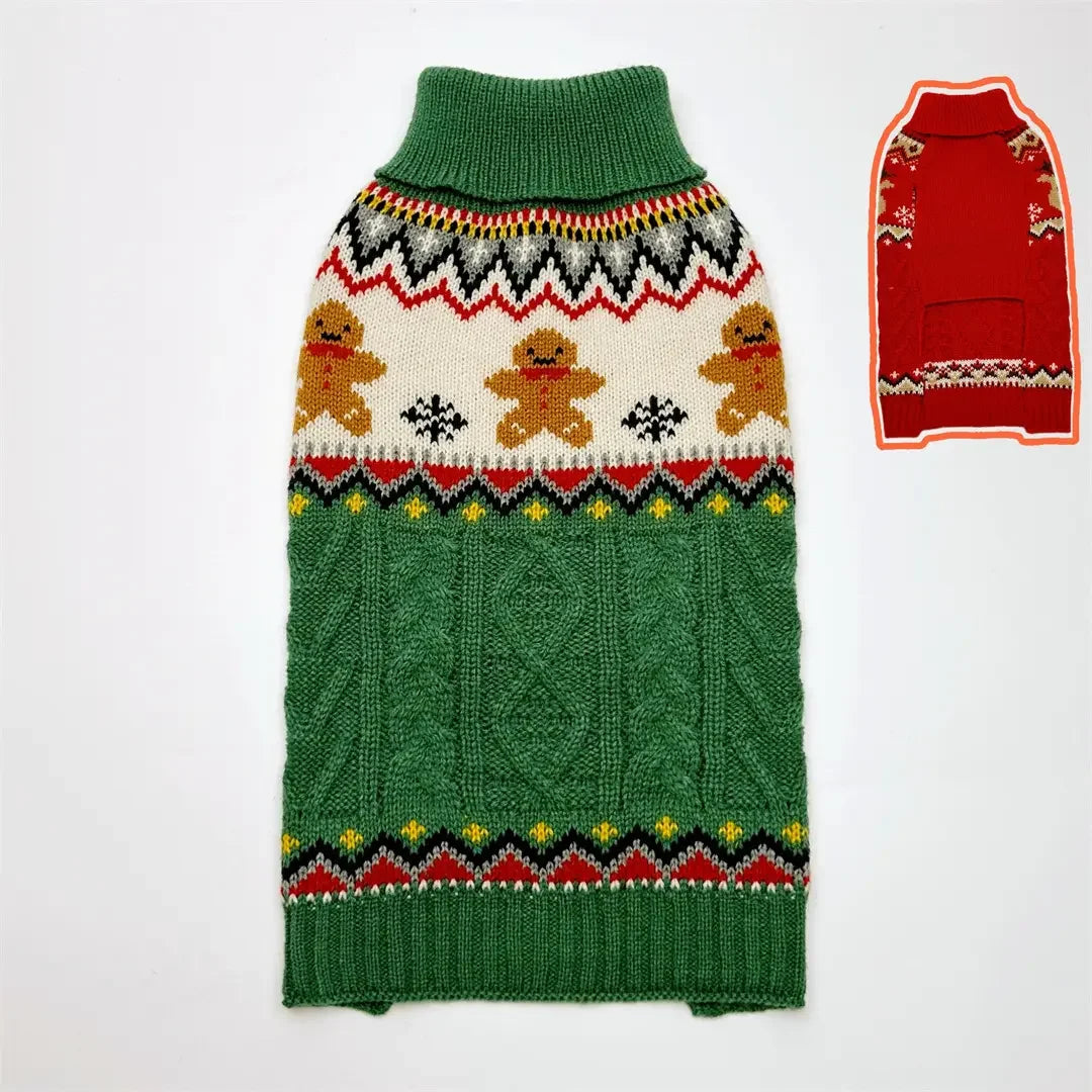 Elk Christmas Sweater For Small Dogs & Cats - Winter Warm Pet Clothes, Autumn/winter Holiday Apparel For Puppies, Christmas Outf