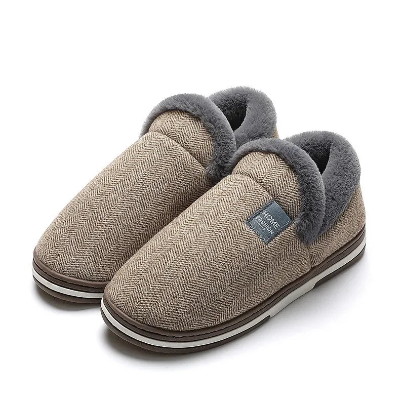 Big Size 48 49 Men Warm Home Slippers Winter Casual Shoes Women Soft Slides Couples Floor Slipper Indoor Bedroom Non Slip Flats