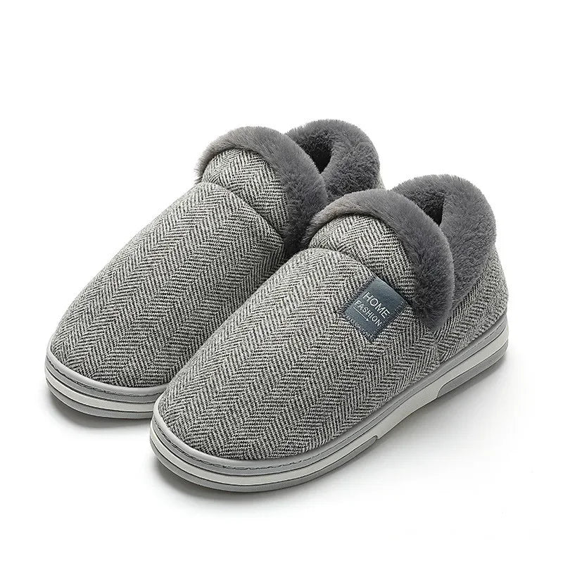Big Size 48 49 Men Warm Home Slippers Winter Casual Shoes Women Soft Slides Couples Floor Slipper Indoor Bedroom Non Slip Flats