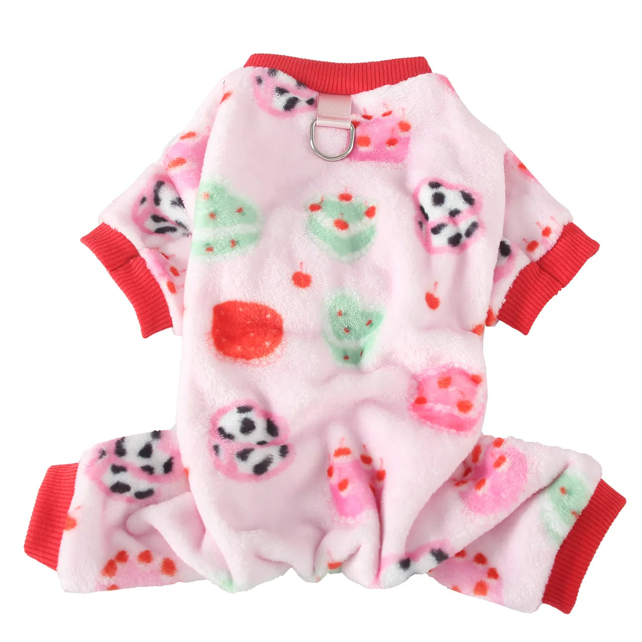 Christmas Pet Dog Pajamas for Cat Clothes Warm Pajamas Jumpsuit for Small Dogs Sleeping wear Winter Fleece Pet Chihuahua Coat