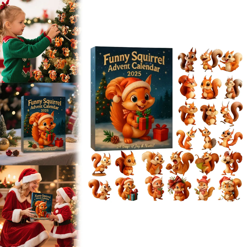 Cooking Game Funny Squirrel Advent Calendar Anatomy Christmas Countdown Pendant Containing 24 Acrylic Timer Kitchen Wind up