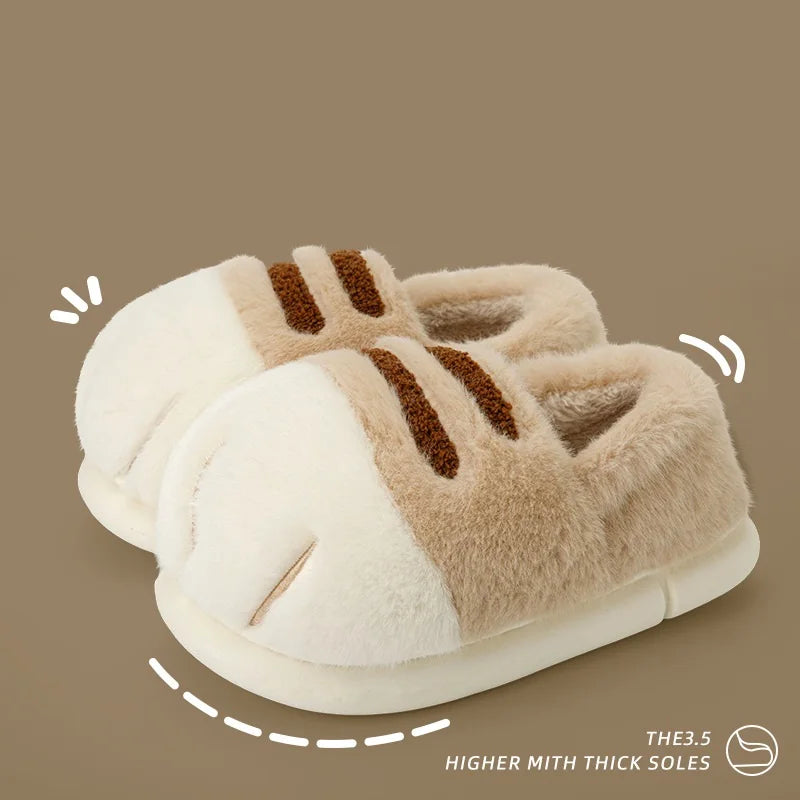 New cuddly panda shoes women's winter loafers slides slippers woman fluffy slip on shoes ladies animal warm fuzzy home slippers