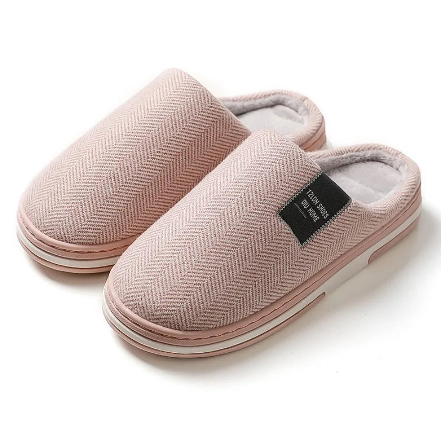 Winter Warm Fur Slippers for Men Women Couples House Non Slip Soft Shoes Comfort Flat Heel Home Indoor Bedroom Plush Slippers