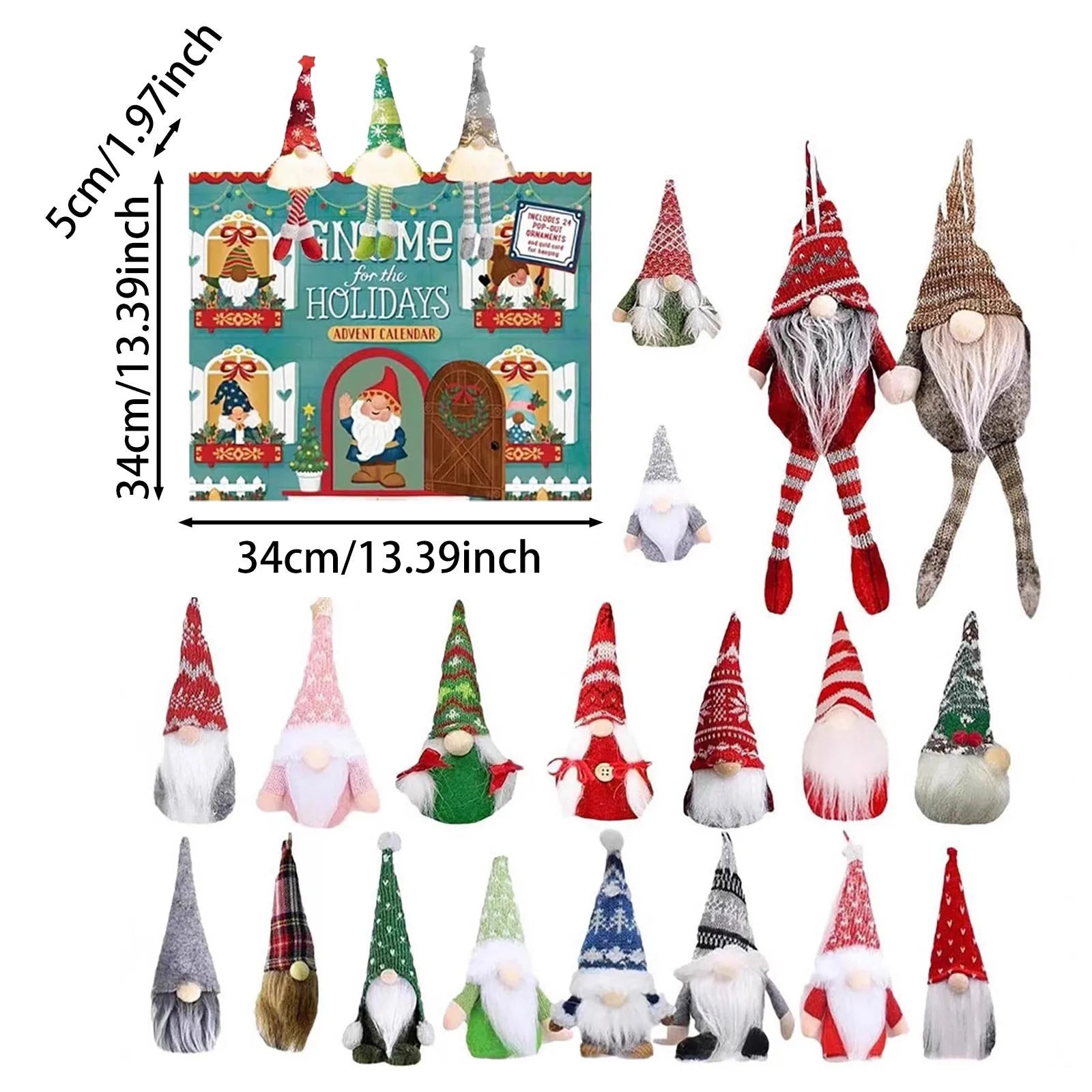 Workout Timer Wrist Christmas Gnome 24 Day Countdown Advent Calendar Box Christmas Calendar Christmas 60 Minutes Visual Timer