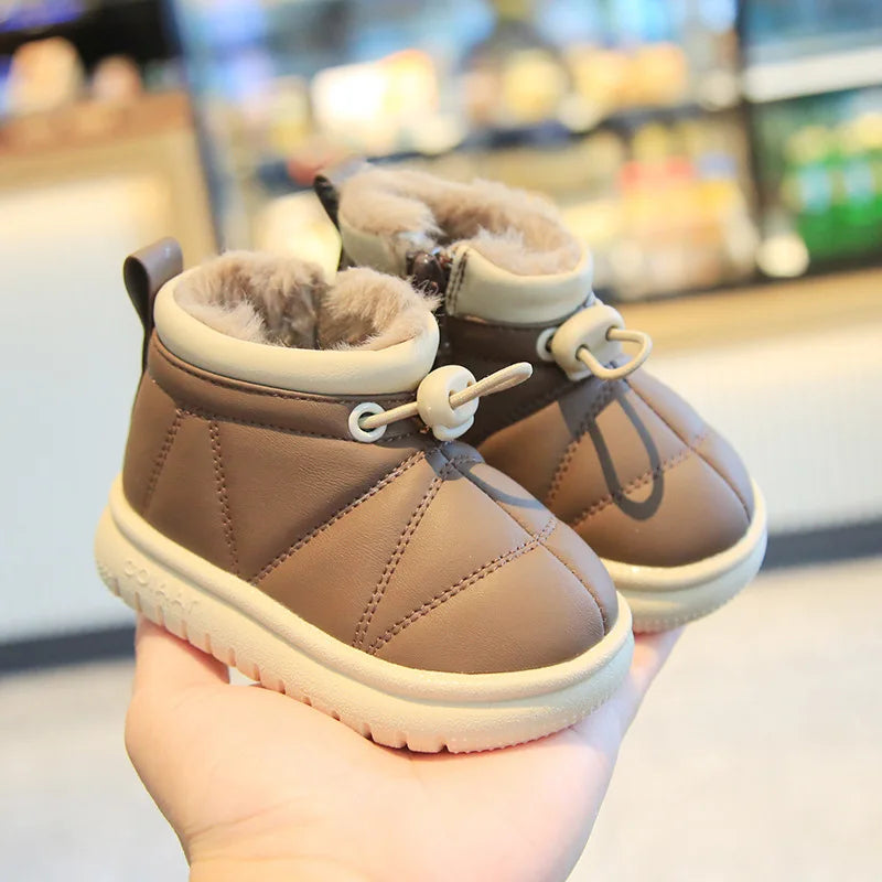 Fashion Baby First Walker 2025 Winter New High-quality Kids Snow Boots Comfort Non Slip Girls' Ankle Boots Soft Soled Boy Shoes