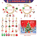 Advent Calendar 2025 Jewelry Advent Christmas Bracelet for 24 Days Countdown Festive Atmosphere Enhancer Jewelry Crafting Kit