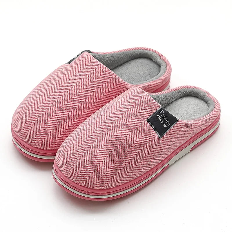 Big Size 48 49 Men Warm Home Slippers Winter Casual Shoes Women Soft Slides Couples Floor Slipper Indoor Bedroom Non Slip Flats