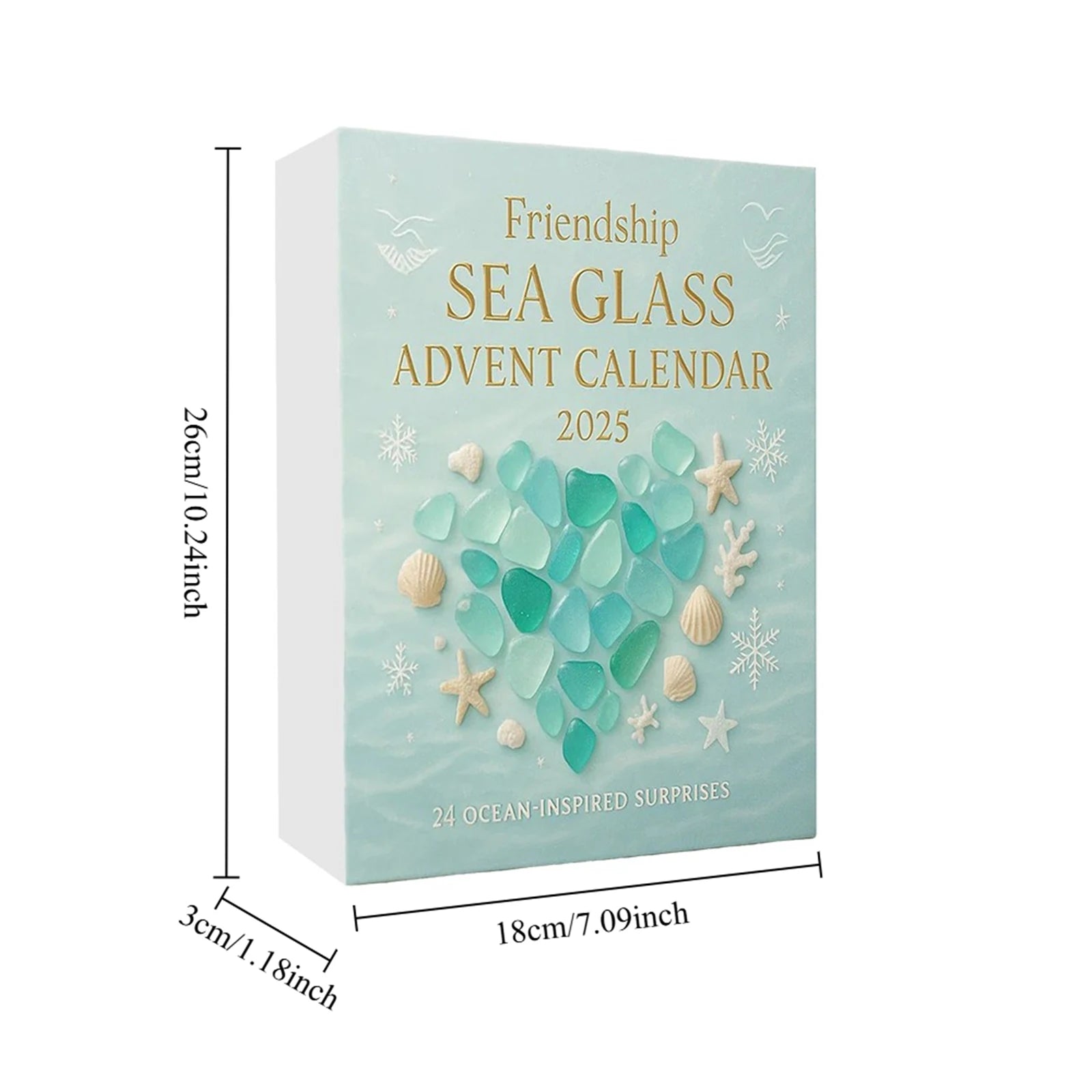 Large Digital Timer Workout 2D Friendship Sea Glass Advent Calendar 2025 24 Days Christmas Countdown Calendar Watch for Kids