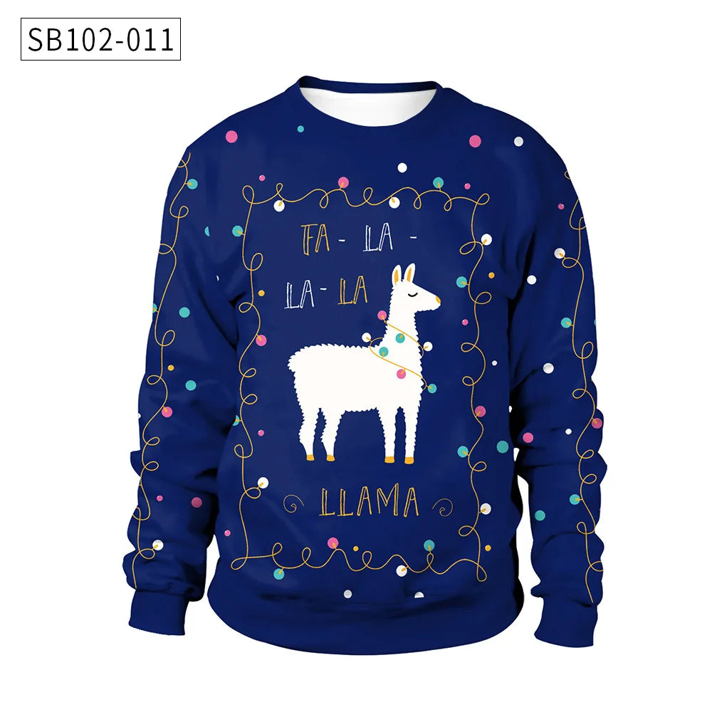 2025 Ugly Christmas Fake sweater Gift, Christmas Elf Funny pullover, Party Birthday Snowman, Christmas Sweatshirt